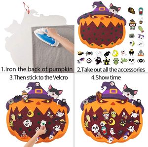 Custom DIY <strong>Felt</strong> Halloween <strong>Pumpkin</strong> Hanging Ornaments Set for Child Decoration-Factory Price New Arrival - Product Image 6