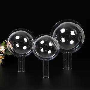 أكريليك بوبو الكرة الكريسماس الشفاف الكرة الكريسماس البلاستيكية محفور المطرزة هدايا العطلة باقة الزهور التعبئة