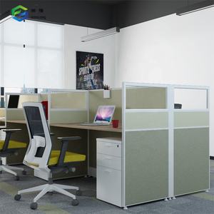 卸売家具ベンダー6人ワークステーションモダンオフィススタッフテーブル - Product Image 3