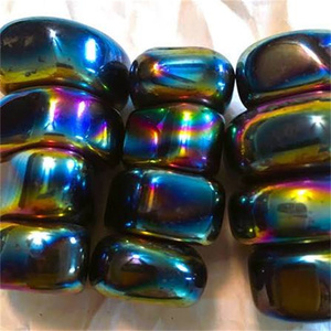 <span class=keywords><strong>Cristalli</strong></span> Naturali all'Ingrosso: <span class=keywords><strong>Ematite</strong></span> Aura Arcobaleno in Titanio Magnetico 20-30mm, Pietre Burattate in Vendita - Product Image 5