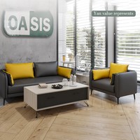 Derniers modèles de meubles en cuir pour cadres commerciaux, canapé de bureau pour le salon et la réception pour l'entreprise