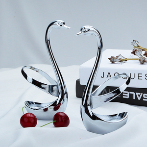 Hot Bán Sáng Tạo Swan Shape Trái Cây Spoon Fork Chủ Đám Cưới Dao Kéo Chủ - Product Image 2