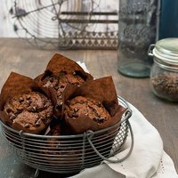 Tulipe Muffin Liners tulipe papier gâteau tasses, Rustic Cupcake Wrapper Brown White and Nature Color100pcs PVC Box Packaging
