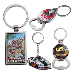 In logo của bạn trống kim loại xe du lịch Keychain chai Opener Móc Chìa Khóa trống thép không gỉ <span class=keywords><strong>Epoxy</strong></span> Dome in Opener - Product Image 1