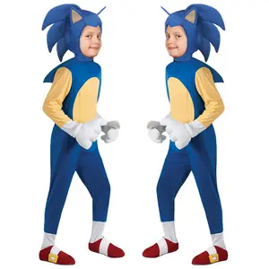 Cadılar bayramı erkek parti kostüm sonic The Hedgehog kostüm çocuk oyun karakteri Cosplay cadılar bayramı kostüm