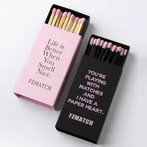 Stick matches, customized safety match boxes, and match colors can be customized