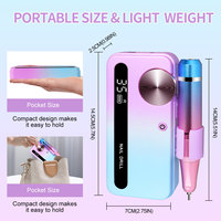 Machine à percer les ongles électrique professionnelle rechargeable haute puissance, moteur sans balais, outil de spa pour les ongles portable, plastique