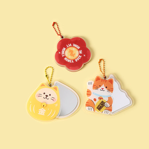 Smooth Acrylic Portable <b>Mirror</b> Keychain Custom Design Sliding Makeup <b>Mirror</b> <b>Handheld</b> Compact <b>Mirror</b> With Anime Character Pattern - Product Image 3