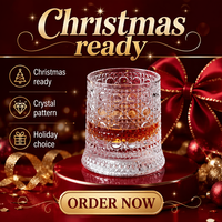 Vente en gros : Verre à eau et tasse à whisky/bière en verre premium avec base de décompression rotative