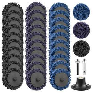 Juego de discos de fibra para lijado, discos de láminas de 50 mm, de 2 pulgadas, de alúmina y carburo de silicio para pulir y esmerilar madera y metal - Product Image 4