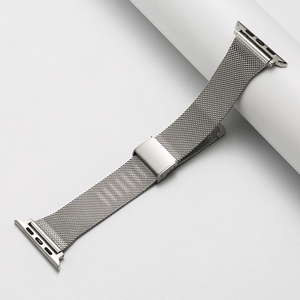 <span class=keywords><strong>Correa</strong></span> de Metal de acero inoxidable para <span class=keywords><strong>Apple</strong></span> <span class=keywords><strong>Watch</strong></span>, repuesto de malla metálica Milanese Loop, negro, plateado, dorado, <span class=keywords><strong>rosa</strong></span> y dorado - Product Image 3