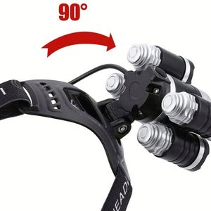 WOSEN exterior brillante 4 modos impermeable faro delantero 5Led faro 18650 Led cabeza antorcha luz recargable faro - Product Image 6