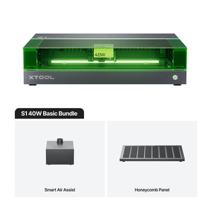 เครื่องแกะสลักเลเซอร์ xtool S1 40W สีดำหรูหราเครื่องแกะสลักเลเซอร์พร้อม RA2โปรโรตารีและฐานไรเซอร์สินค้ามาใหม่ - Product Image 2