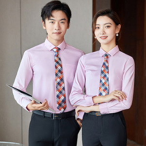 <span class=keywords><strong>Camisa</strong></span> de Vestir de Manga Larga <span class=keywords><strong>Azul</strong></span> para Uniforme de Oficina, de Alta Calidad, Personalizable, para Hombres <span class=keywords><strong>y</strong></span> Mujeres, Ropa de Trabajo para Ventas - Product Image 3