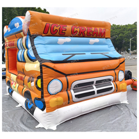 Kiosque alimentaire gonflable professionnel pour camion de crème glacée avec/sans souffleur, station de service publicitaire pop-up pour la promotion