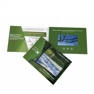 Outil de marketing 5.0 pouces écran Lcd vidéo Brochure carte vidéo carte de voeux vidéo brochure numérique - Product Image 1