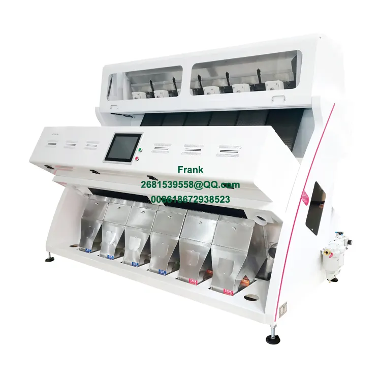 Fabricante chinês 6SXM 384 canais máquina classificadora de cores de arroz usada em planta de processamento de arroz 120T