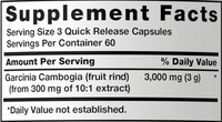Capsules de supplément de santé à base de plantes, extrait de Garcinia Cambogia de haute pureté, marque privée en gros pour adultes, certifiées ISO9001/Halal/Kosher