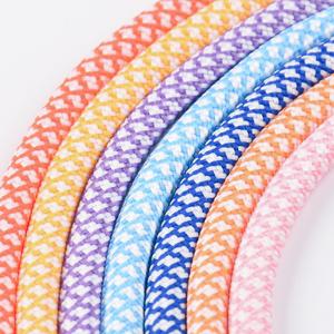 Polyester Drawcord Round Cord Dotted Drawstring Custom Color Rope 4mm 5mm Drawtstring With Metal Tip Coated Weaving Technique - Product Image 1