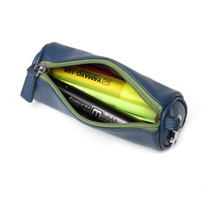 Étui à stylos personnalisé confortable et doux en cuir véritable écologique et durable, forme de tube, trousse à crayons pour l'école, rangement de papeterie, voyage - Product Image 5