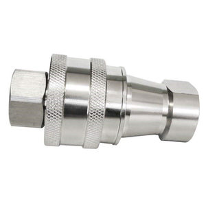 Raccord rapide en acier inoxydable KZF 304, raccord de tuyau hydraulique à double auto-étanchéité, connecteur fileté - Product Image 3