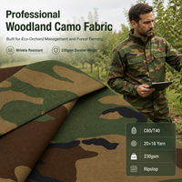 Tissu camouflage en polyester et coton, tissu ripstop camouflage 230 g/m², résistant aux plis, vêtements de travail pour les uniformes des forêts et des vergers
