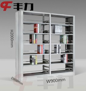 Étagère à livres en acier double face moderne pour bibliothèque scolaire, supermarché, librairie, salon, mobilier de bibliothèque en métal - Product Image 6