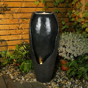<span class=keywords><strong>Fontaine</strong></span> d'eau autoportante en résine <span class=keywords><strong>pour</strong></span> jardin, style antique, avec cascade et éclairage, en stock aux États-Unis - Product Image 6
