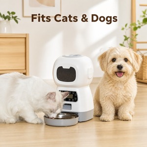 Distributeur de nourriture pour animaux de compagnie programmable, 3,5 L, double alimentation, mémoire en cas de panne de courant, pour l'alimentation des chats en extérieur pendant les vacances - Product Image 2