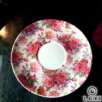 Juego de tazas de porcelana y platillo de porcelana de hueso de lujo, juego de tazas de té de cerámica con mango dorado para casa, hotel y boda