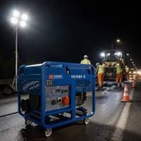 Générateur diesel à châssis ouvert Yuchai 15 kW YC15GF-3 16 kW max triphasé 230 V/400 V, groupe électrogène portable à démarrage électrique ATS