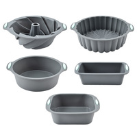 Moule à gâteau rond en silicone, plateau tournesol, ensemble de cuisson pour gâteaux et toasts, compatible four NP-1078