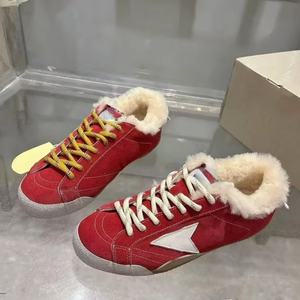 Bottes d'hiver en cuir véritable GGBD, respirantes, antidérapantes, confortables, unisexes, rouges - Product Image 1