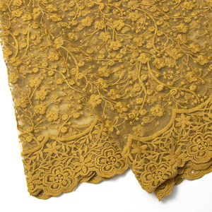 Оптовая продажа: Модная ткань для одежды — вышитое кружево, сетка из молочного шелка, тюль, французское кружево для женской одежды - Product Image 2