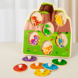 ไดโนเสาร์ไม้จับคู่<span class=keywords><strong>ไข่</strong></span>ปริศนาก่อนวัยเรียนกิจกรรมการเรียนรู้ของเล่นเพื่อการศึกษาสำหรับเด็กวัยหัดเดินเด็กผู้ชายเด็กผู้หญิง - Product Image 3