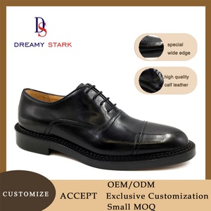 Chaussures habillées Oxford de luxe pour hommes, en cuir de veau italien fait main de haute qualité, à bord large, style vintage, personnalisables avec logo - Product Image 5