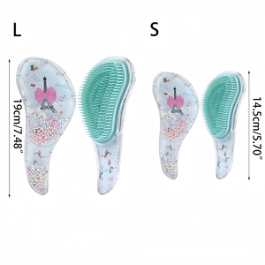 Cepillo Desenredante Diario con Cerdas Suaves y Logotipo Personalizado, Desenreda Suavemente los Nudos para Adultos y Niños, Peine Ovalado para el Cabello - Product Image 2