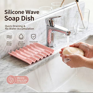 Support de <span class=keywords><strong>savon</strong></span> solide <span class=keywords><strong>en</strong></span> silicone alimentaire flexible et incassable, avec plateau auto-drainant <span class=keywords><strong>pour</strong></span> éviter l'humidification, idéal <span class=keywords><strong>pour</strong></span> la douche et l'évier de cuisine - Product Image 6