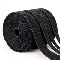 Ruban auto-adhésif à crochets et boucles noir blanc, dos collant sans attache de câble en nylon pour le regroupement et la fixation de fils