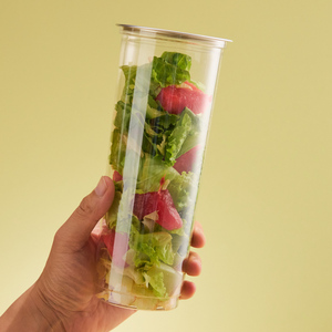 Milchtee-Becher mit Verschlussdeckeln für Verschiedene Lebensmittel und Getränke, Plastikdosen in 380ml, 500ml, 600ml, 1000ml, Individuelle Anpassung Möglich - Product Image 3