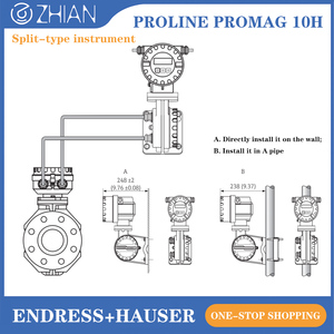 Medidor de Flujo Endress+Hauser, Sensor de Flujo Magnético E+H, Medidor de Flujo Magnético Promag 10H80 DN80 Higiénico para Alimentos y Bebidas - Product Image 1