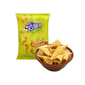 Automatische extrudierte Weizenmehl gebratene Snack Food Bugles Pillow Stick Chips Verarbeitung Produktions linie Herstellung Maschine