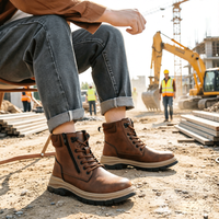 Bottes de travail extensibles à embout d'acier, imperméables, anti-perforation, semelle intermédiaire antidérapante, chaussures de sécurité pour la construction et l'usine
