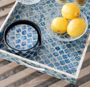 Gorgeous Mother of Pearl <b>Blue</b> <b>Coaster</b> Beautiful Mother of Pearl <b>Coasters</b> for Tableware - Product Image 3