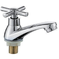 Robinet de lavabo vintage à poignée croisée en alliage de zinc, monocommande eau froide, pour lavabo de salle de bain