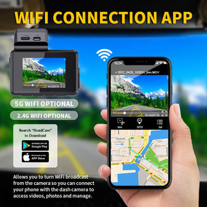 Cámara de salpicadero 4K de alta calidad con GPS para <span class=keywords><strong>Sony</strong></span> Sensor WIFI multilingüe Ultra gran angular 1080P Grabación en bucle cámara oculta para coche - Product Image 3