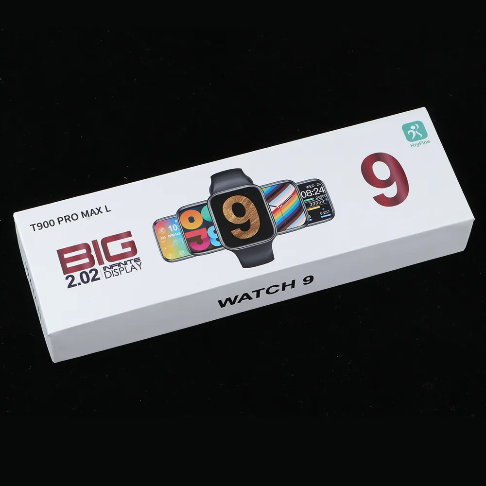 S9 orijinal T900 Pro Max L Gen 2 akilli saat Smartwatch 2.02 inç ekran serisi 9 8 reloj inteligente Android akıllı saatler