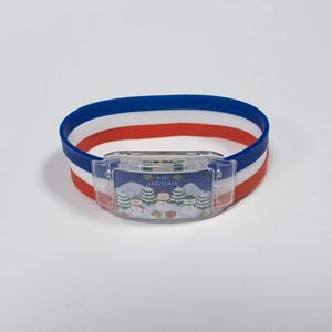 Bracelets en silicone lumineux à LED avec logo personnalisé, bracelets à breloques clignotants pour les fêtes et les concerts - Product Image 5