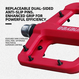 Gineyea M991 山地车 BMX 超轻自行车踏板 112x108mm 工程塑料密封轴承 DU 套筒，适用于公路自行车，稳定可靠 - Product Image 4