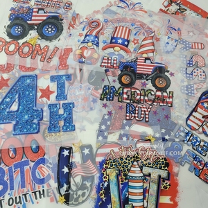 MaMa personnalisé américain joyeux 4 juillet fête <span class=keywords><strong>nationale</strong></span> DTF transfert impression fer sur autocollant vêtements sacs à vêtements prêt à presser - Product Image 2